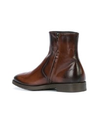 Bottines chelsea en cuir marron foncé To Boot New York