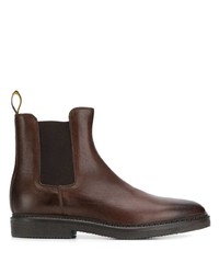 Bottines chelsea en cuir marron foncé Doucal's