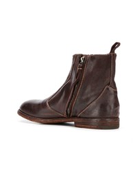 Bottines chelsea en cuir marron foncé Premiata