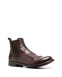 Bottines chelsea en cuir marron foncé Officine Creative