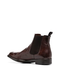 Bottines chelsea en cuir marron foncé Officine Creative