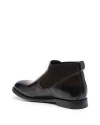 Bottines chelsea en cuir marron foncé Silvano Sassetti