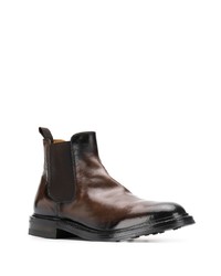 Bottines chelsea en cuir marron foncé Officine Creative