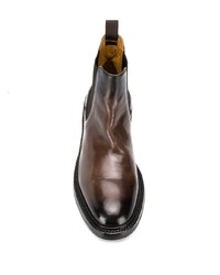 Bottines chelsea en cuir marron foncé Officine Creative