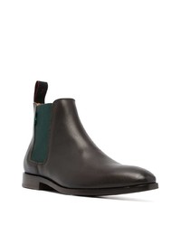 Bottines chelsea en cuir marron foncé PS Paul Smith