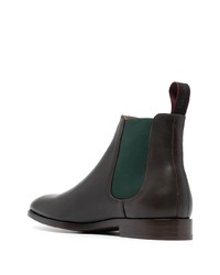 Bottines chelsea en cuir marron foncé PS Paul Smith