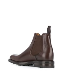 Bottines chelsea en cuir marron foncé Church's