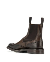 Bottines chelsea en cuir marron foncé Trickers