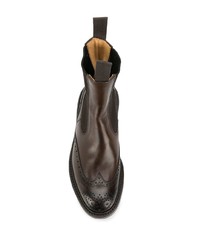 Bottines chelsea en cuir marron foncé Trickers