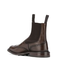 Bottines chelsea en cuir marron foncé Trickers