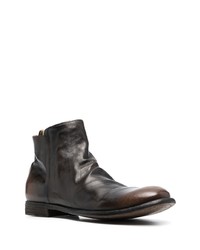 Bottines chelsea en cuir marron foncé Officine Creative