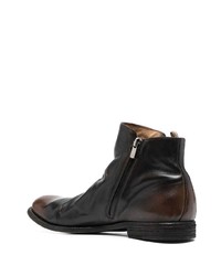 Bottines chelsea en cuir marron foncé Officine Creative