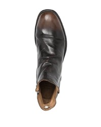 Bottines chelsea en cuir marron foncé Officine Creative