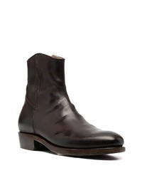 Bottines chelsea en cuir marron foncé Ajmone