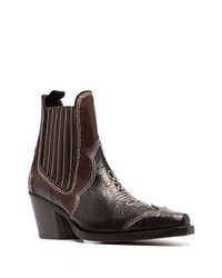 Bottines chelsea en cuir marron foncé DSQUARED2