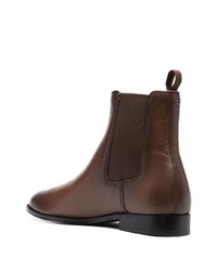 Bottines chelsea en cuir marron foncé Coach