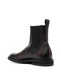 Bottines chelsea en cuir marron foncé Officine Creative