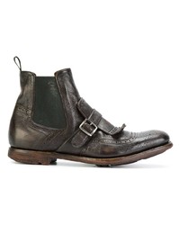 Bottines chelsea en cuir marron foncé Church's