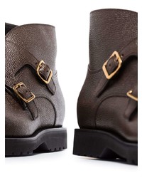 Bottines chelsea en cuir marron foncé Tom Ford