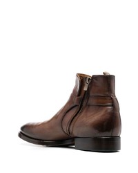 Bottines chelsea en cuir marron foncé Officine Creative