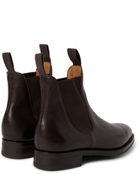 Bottines chelsea en cuir marron foncé Edward Green