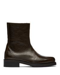 Bottines chelsea en cuir marron foncé Our Legacy