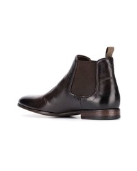 Bottines chelsea en cuir marron foncé Pantanetti