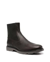 Bottines chelsea en cuir marron foncé Hogan