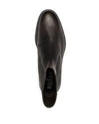 Bottines chelsea en cuir marron foncé Hogan