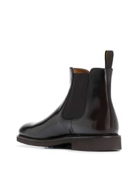 Bottines chelsea en cuir marron foncé Doucal's