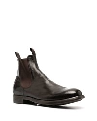 Bottines chelsea en cuir marron foncé Officine Creative