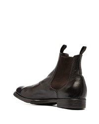 Bottines chelsea en cuir marron foncé Officine Creative