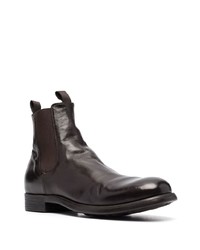 Bottines chelsea en cuir marron foncé Officine Creative