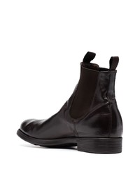 Bottines chelsea en cuir marron foncé Officine Creative