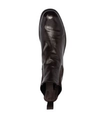 Bottines chelsea en cuir marron foncé Officine Creative