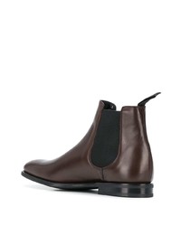 Bottines chelsea en cuir marron foncé Church's