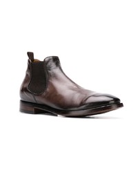 Bottines chelsea en cuir marron foncé Officine Creative