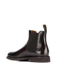 Bottines chelsea en cuir marron foncé Doucal's