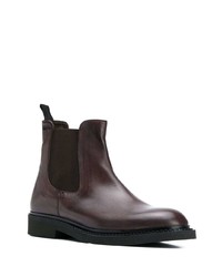 Bottines chelsea en cuir marron foncé Fratelli Rossetti