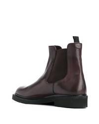 Bottines chelsea en cuir marron foncé Fratelli Rossetti