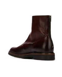 Bottines chelsea en cuir marron foncé Pantanetti