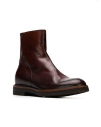 Bottines chelsea en cuir marron foncé Pantanetti