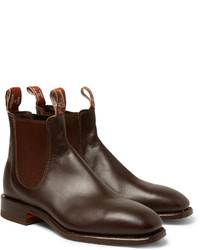 Bottines chelsea en cuir marron foncé Roland Mouret