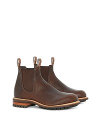 Bottines chelsea en cuir marron foncé R.M. Williams