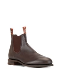 Bottines chelsea en cuir marron foncé R.M. Williams