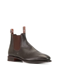 Bottines chelsea en cuir marron foncé R.M. Williams