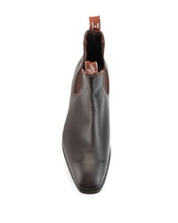 Bottines chelsea en cuir marron foncé R.M. Williams