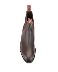 Bottines chelsea en cuir marron foncé R.M. Williams