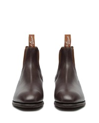 Bottines chelsea en cuir marron foncé R.M. Williams