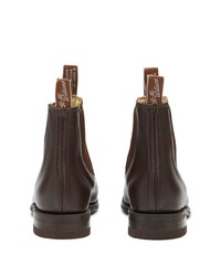 Bottines chelsea en cuir marron foncé R.M. Williams